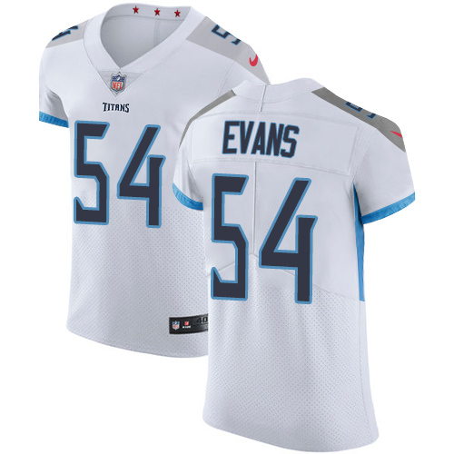 Nike Titans #54 Rashaan Evans White Men's Stitched NFL Vapor Untouchable Elite Jersey - Click Image to Close